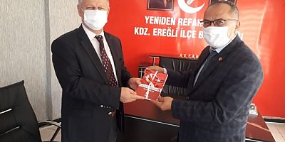 ÇORUMLUOGLU Yeniden Refah Partisi K.d.z Ereğli ilçe Baskanligini ziyaret etti.
