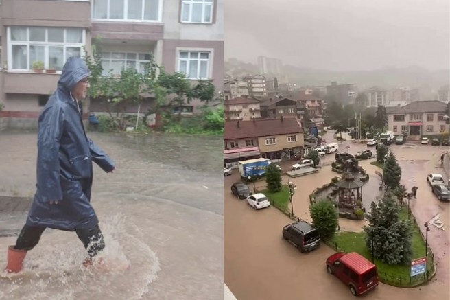 GÜLÜÇ’TE SEL VE SU TAŞKINLARINA BELEDİYE MÜDAHALESİ