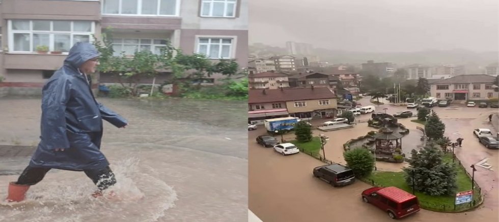 GÜLÜÇ’TE SEL VE SU TAŞKINLARINA BELEDİYE MÜDAHALESİ