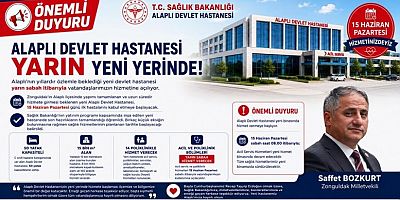 Alaplı Devlet Hastanesi yarın kapılarını açıyor…