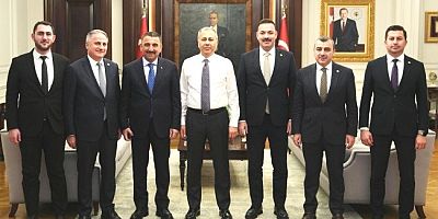 BAKAN ALİ YERLİKAYA'YI MAKAMINDA ZİYARET ETTİLER