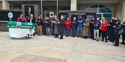 BELEDİYE İŞÇİSİ KARANFİL, SON YOLCULUĞUNA UĞURLANDI