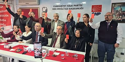 CHP KDZ.EREĞLİ İLÇE BAŞKANI ALİ KOCAMANOĞLU'NDAN HÜKÜMETE KIRMIZI KART