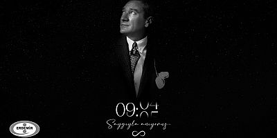 ERDEMİR'İN  1938  ATAMIZI ÖZLEMLE ANIYORUZ MESAJI