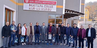 GAZETECİLER, MUSTAFA ÇINAR KURAN KURSU'NDA AĞIRLANDI