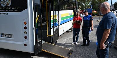 HALK OTOBÜSLERİ TEK TEK DENETİMDEN GEÇİYOR