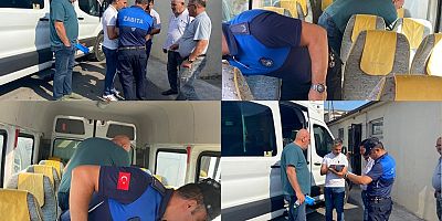 KDZ. EREĞLİ BELEDİYESİ, OKUL SERVİSLERİNİ DENETLİYOR