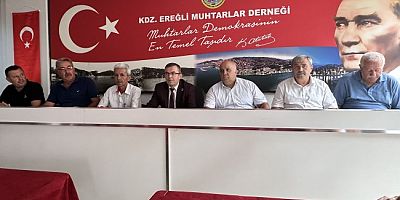 Kdz.Ereğli Muhtarlar Derneği 1 yıllık faaliyetlerini basınla paylaştı
