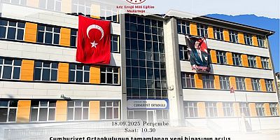 Kdz. Ereğlide Cumhuriyet ortaokulu yeni binası açılıyor