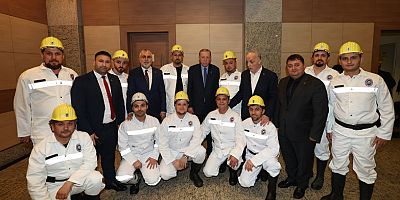 Maden işçileri, Cumhurbaşkanı Erdoğan'ın iftarına katıldı