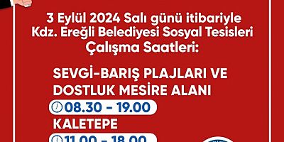 SOSYAL TESİSLERİN ÇALIŞMA SAATLERİ YENİDEN DÜZENLENDİ