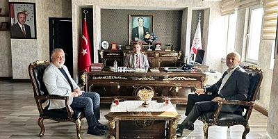 TSO Başkanı Arslan Keleş ve Meclis Başkanı Tasin Tanyıldız’dan Kaymakam Fatih Yılmaz’a ziyaret