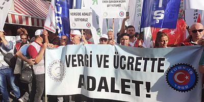 Türk-İş Zonguldak'ta 'Vergide Adalet' mitingi düzenledi