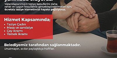 YENİ HİZMETİMİZ: TAZİYE DESTEĞİ
