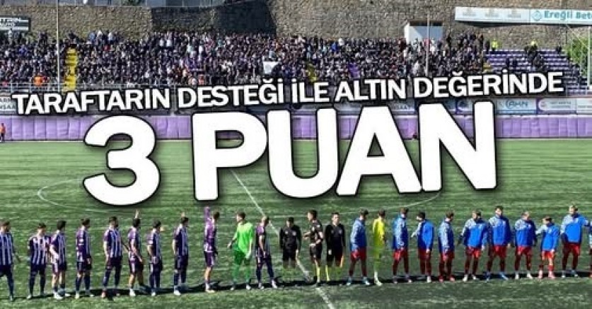 TARAFTAR DESTEĞİ YÖNETİMİN  VE BAŞKAN YILMAZ'IN  AZMİYLE  ALTIN DEĞERİNDE 3 PUAN 